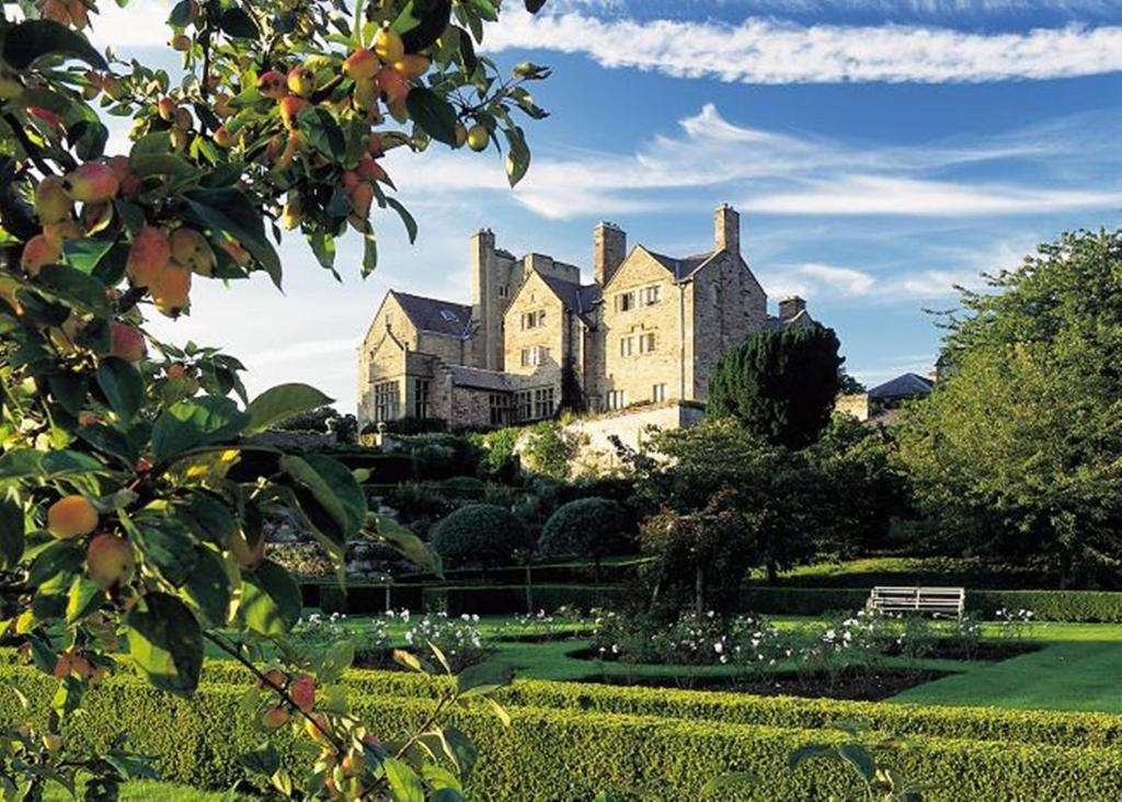 7th-century manor house at Bodysgallen Hall featuring terraced gardens and views of Conwy Castle.