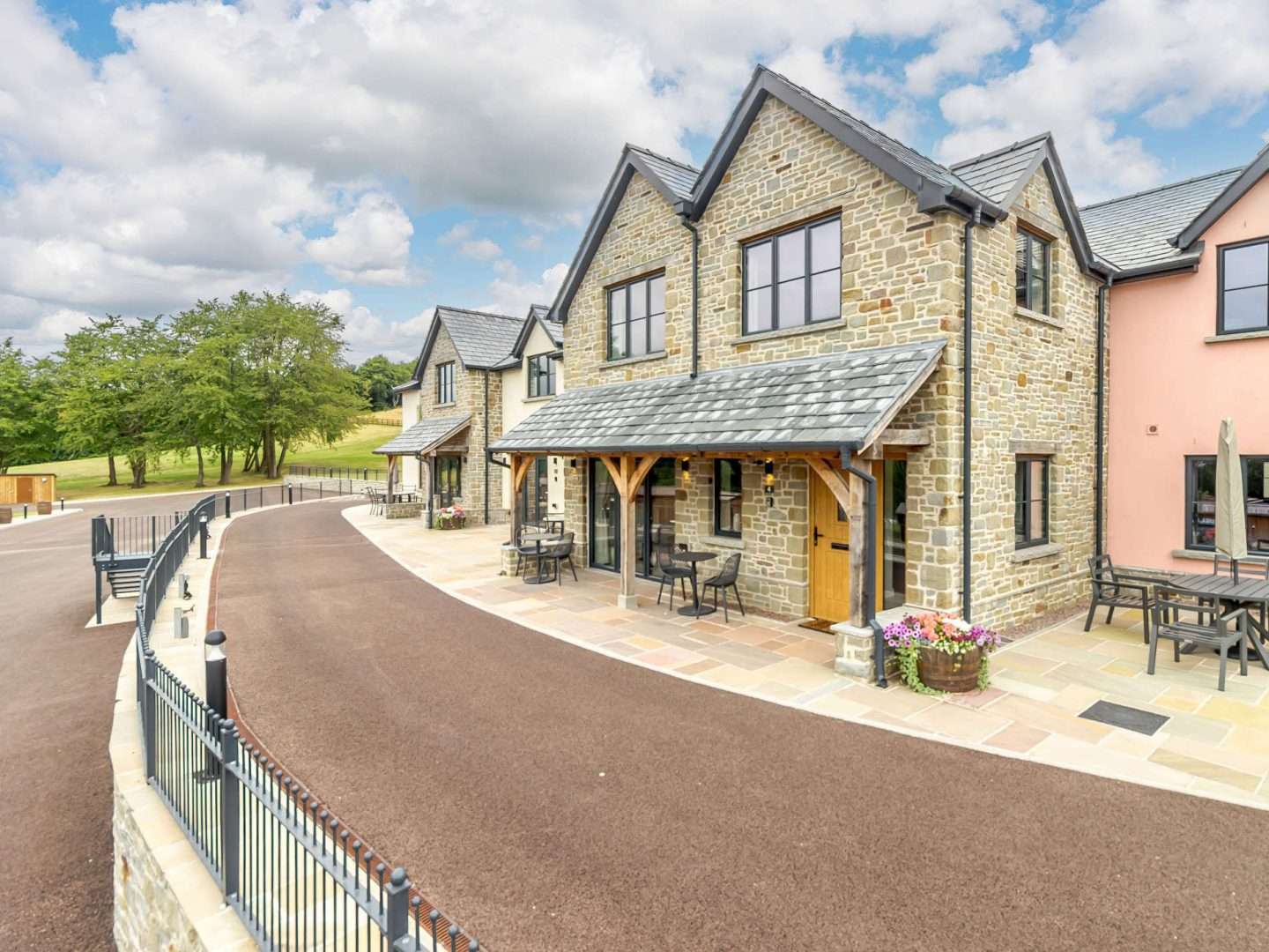 No 1 Holiday lodge at Alice Springs near the Usk Valley and the rolling Monmouthshire hills.
